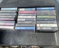 Mixed bunch music tape cassettes and Case Irish Country Easy Listening