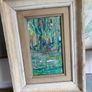 Mid Century Modern Oil on Board abstract ( unsigned) Image 5