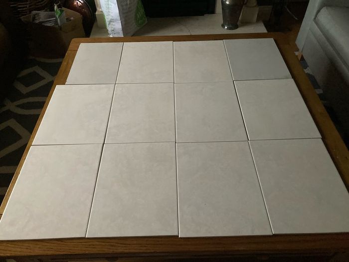 10inches x 13 inches Quality Italian Ceramic tiles bought at Fired Earth Dun Laoighaire 25 years ago brand new