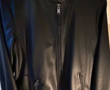 Alcott black faux leather jacket (M)