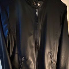 Alcott black faux leather jacket (M)
