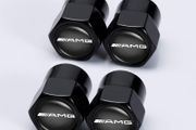 4PCS Black Alloy Wheel Metals Car Tire Valve Cap Dust Cover Car Styling Accessories For Mercedes benz AMG C E S GLE CLC Class W124 W221 W213 W212