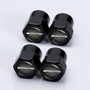4PCS Black Alloy Wheel Metals Car Tire Valve Cap Dust Cover Car Styling Accessories For Mercedes benz AMG C E S GLE CLC Class W124 W221 W213 W212