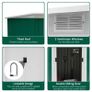 NEWS SALE 9ft x 4ft Corrugated Garden Metal Storage Shed Outdoor Equipment Tool Box with Foundation Ventilation & Doors FREE SHIPPING Image 8