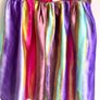 Girls Colourful Satin Tunic / Short Dress | Age 12 Years | Bright Stripe Pattern Image 8