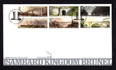 2006 Great Britain The 200th Anniversary of the Birth of Engineer Isambard Kingdom Brunel Commemorative Stamps First Day Cover (FDC)