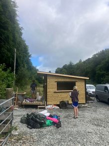 10-Person Mobile Wood-Fired Sauna + Cold Plunge