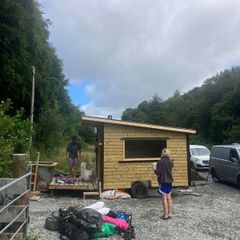 10-Person Mobile Wood-Fired Sauna + Cold Plunge