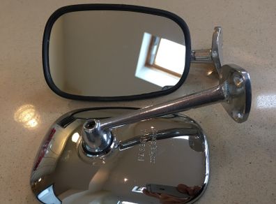 Fiat 124 Spider Chromed mirrors Fassetta