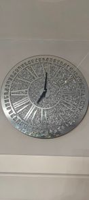 Large Mirrored Crystal Wall Clock