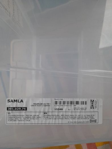 IKEA Samla box with lid