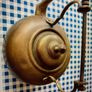 Vintage Kettle & Vintage Fruit Tray with Wooden Inset. Image 7