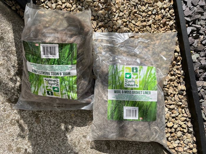 2 bags of hanging basket liner