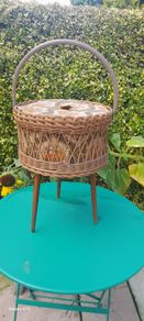 mid century plant stand or storage stand