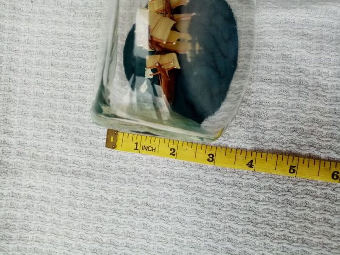 Vintage Miniature Ship in a "Dimple" Bottle