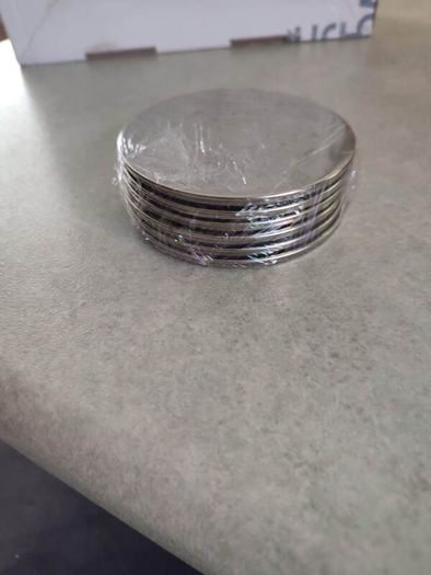 Set of 6 Silver plated Coasters
