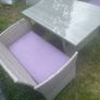 rattan garden chair good condition. Image 3