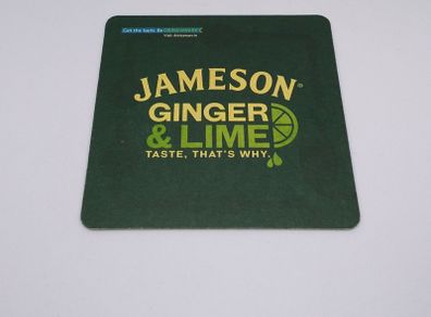 Jameson Irish Whiskey : Ginger and Lime - Beer Mat/Coaster