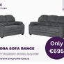 New 3+2 Grey Tora Grey Fabric Sofa Range Image 3
