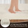 Rugs Living Room 240x340cm, Cream Area Rugs for Bedroom, Washable Anti Slip Extra Large Shaggy Soft Rug Fluffy Modern Floor Carpets Mat Beside Rugs for Kids Living Room Image 3