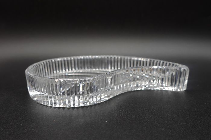 Vintage Waterford Crystal Paisley Leaf Dish Handcrafted Irish Art Glass