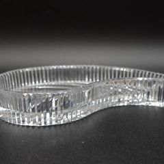 Vintage Waterford Crystal Paisley Leaf Dish Handcrafted Irish Art Glass