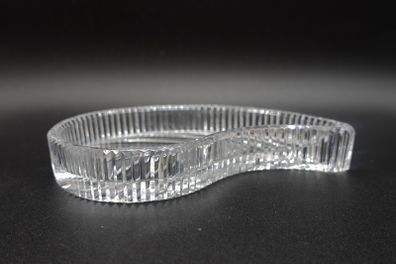 Vintage Waterford Crystal Paisley Leaf Dish Handcrafted Irish Art Glass