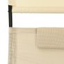 Double Sun Lounger with Canopy Textilene Cream Image 3