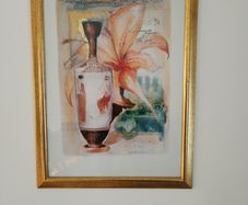 Framed Picture - Egyptian Style With Lovely Gold Surround Frame