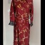 dress Bnwt Zara burgundy scarf print shirt dress with side slits small Image 5