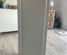 White cabinet press