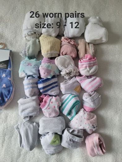 Brand New Girl's Socks + Free worn socks