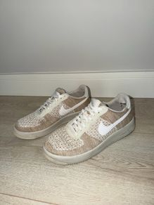 Nike Men's Air Force 1 Flyknit 2.0 in Light Bone - size UK 10