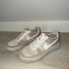 Nike Men's Air Force 1 Flyknit 2.0 in Light Bone - size UK 10