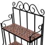 Plant Stand Plant Display Terracotta Colour Mosaic Pattern Image 4