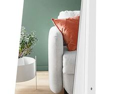 _Freestanding Jewelry Cabinet, Jewelry Organizer with 2 Removable Cosmetic Organizers, Frameless Psyche Mirror, with Lock and Keys, White