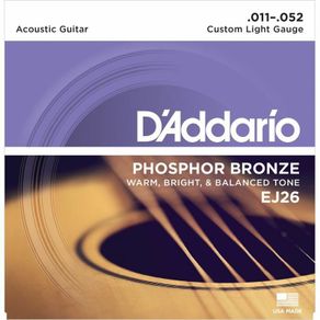 Acoustic Guitar Strings D'Addario  11-52 EJ26 Phosphor Bronze