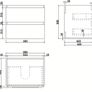 White Gloss Wall Hung vanity counter without Basin 600mm Width Image 4