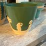 Set of 3 vintage French style plastic flower pots Image 3