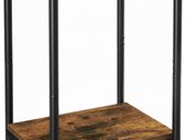 _Bedside Table Bedside Table with 2 Levels for Bedroom Steel Frame Living Room Bedroom Industrial Style Vintage Brown/Black