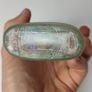 338 - Set of 2 Vintage Clear Glass Collectible Decorative Whiskey Flask Bottles Image 7