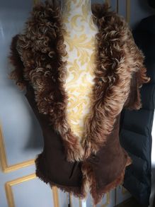 Real shearling waistcoat, good condition, size 10