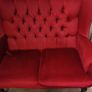 Red velvet sofa Image 3