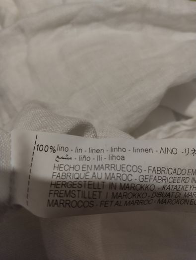 Zara White Linen Top, New With Tags
