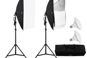 Softbox Lighting Kit 50x70 cm / 20x28 in 30W 5500K LED Bulbs Adjustable Stand
