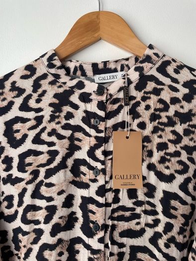 Gallery leopard shirt dress size 16 New