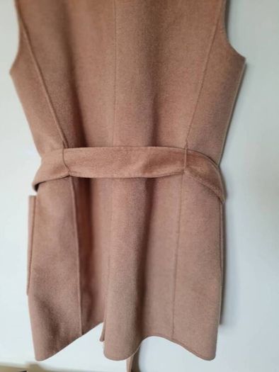 Michael kors belted sleeveless waistcoat Size medium tan wool In excellent condition