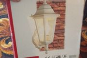 Traditional White Outdoor Garden Coach Lantern.  Brand New &amp; Boxed