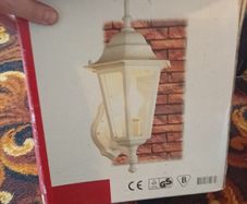 Traditional White Outdoor Garden Coach Lantern.  Brand New & Boxed