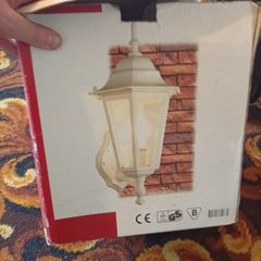 Traditional White Outdoor Garden Coach Lantern.  Brand New & Boxed